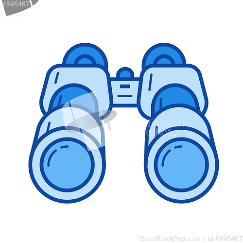 Image of Binoculars line icon.