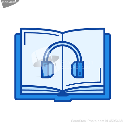 Image of Online learning line icon.