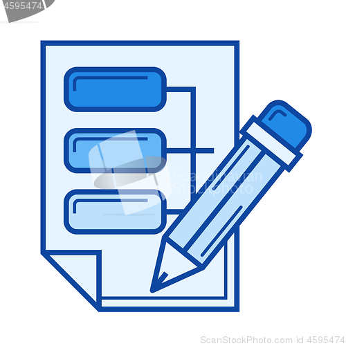 Image of Data architecture line icon.