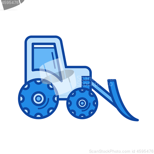 Image of Front loader line icon.