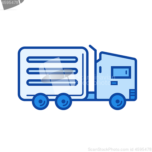 Image of Refrigerator van line icon.