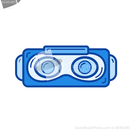 Image of Virtual reality line icon.