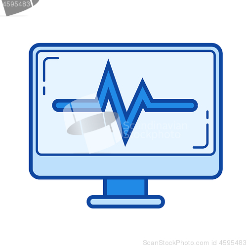 Image of Data analysis line icon.