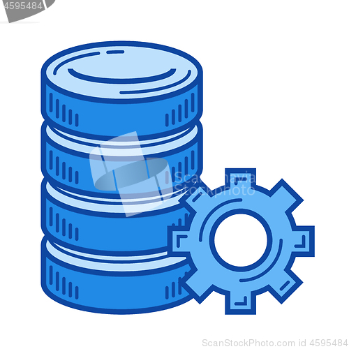 Image of Database configuration line icon.