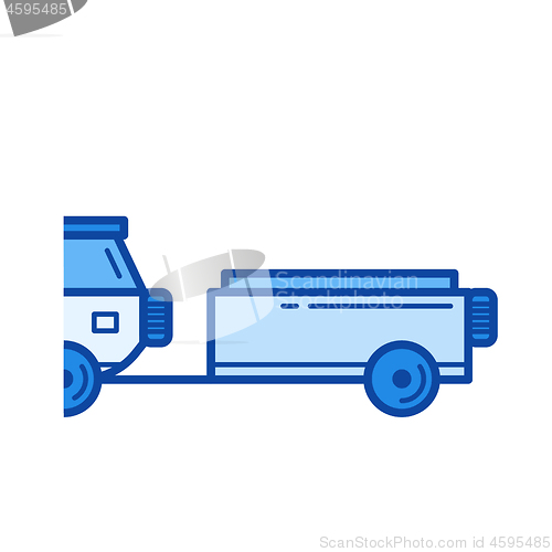 Image of Car trailer line icon.