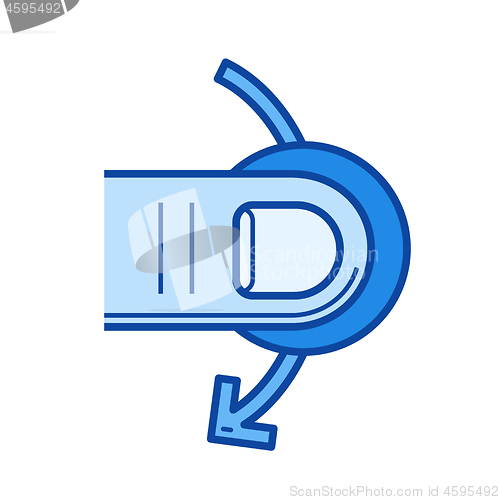 Image of Swipe down line icon.