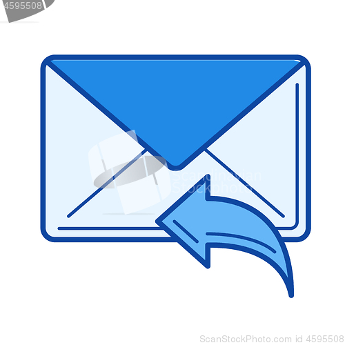 Image of Reply line icon.