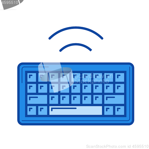 Image of Wireless keyboard line icon.