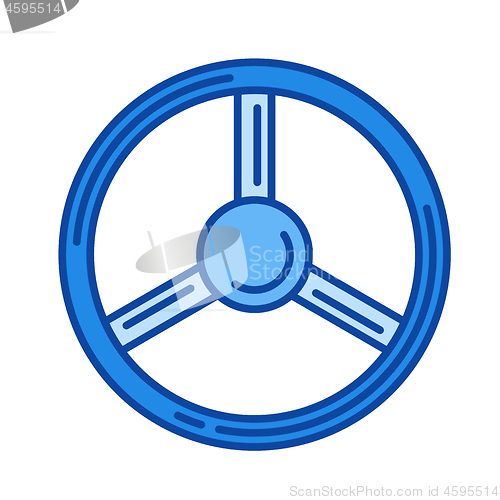 Image of Steering wheel line icon.