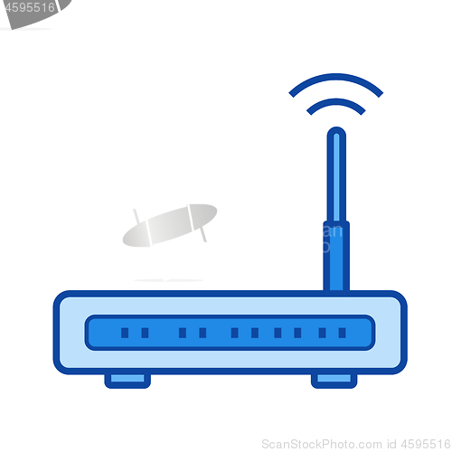 Image of Wifi router line icon.