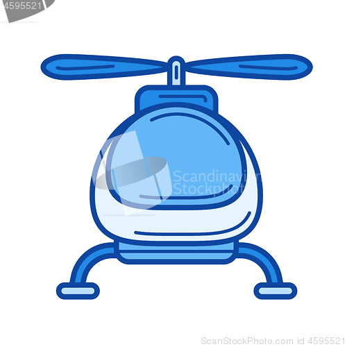 Image of Helicopter line icon.