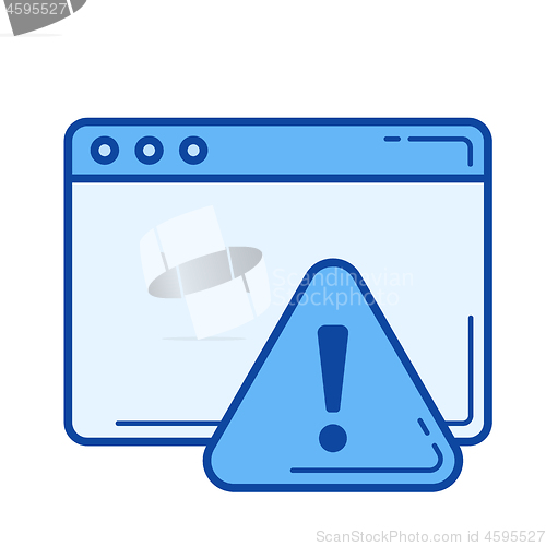 Image of Alert window line icon.