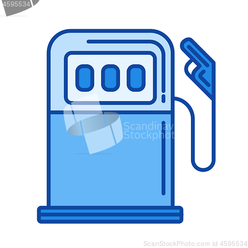 Image of Gas station line icon.