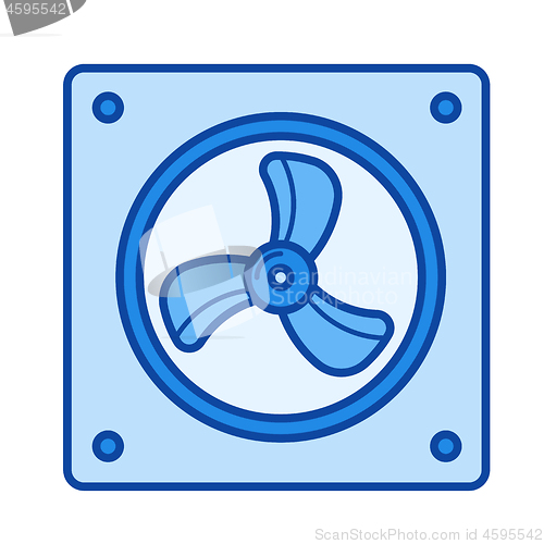 Image of Computer fan line icon.