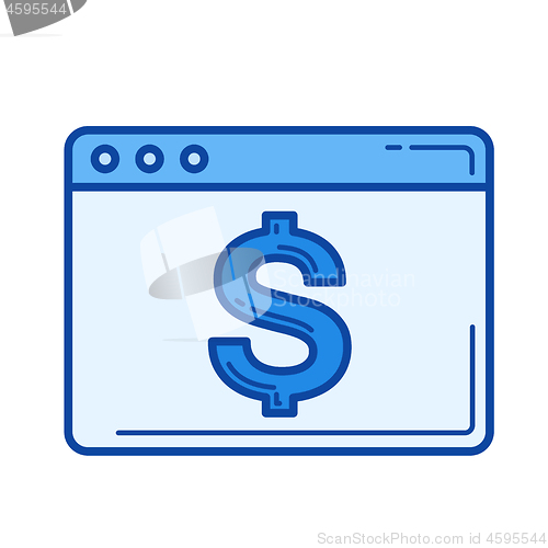 Image of Monetization line icon.