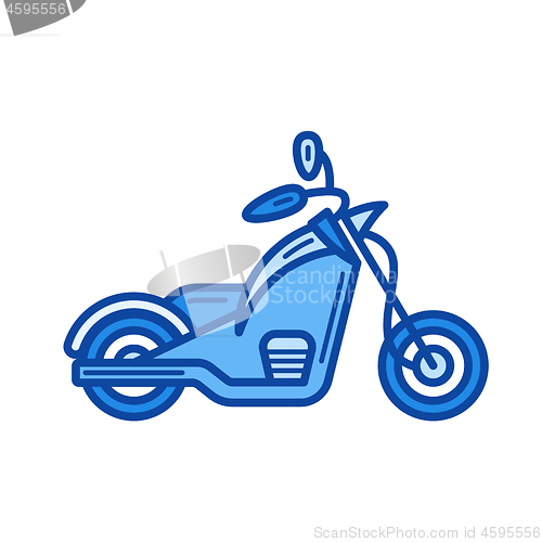 Image of Bike chopper line icon.
