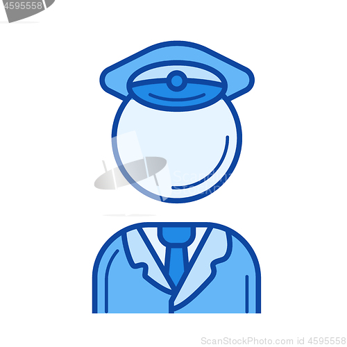 Image of Traffic policeman line icon.