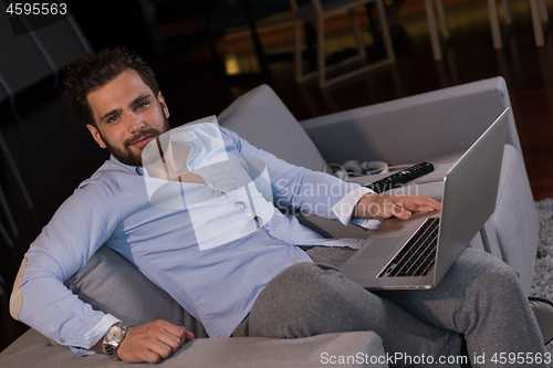 Image of man working from home