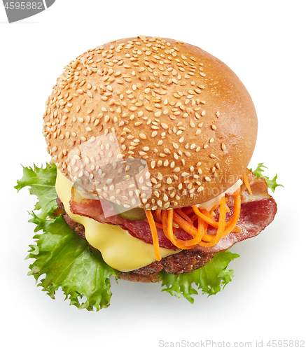 Image of fresh tasty burger