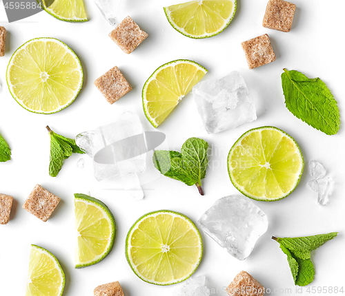 Image of lime mint and ice