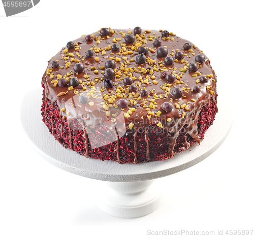 Image of chocolate and blackcurrant cake