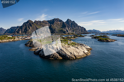 Image of Henningsvaer Lofoten is an archipelago in the county of Nordland