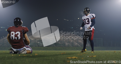 Image of American football players in action