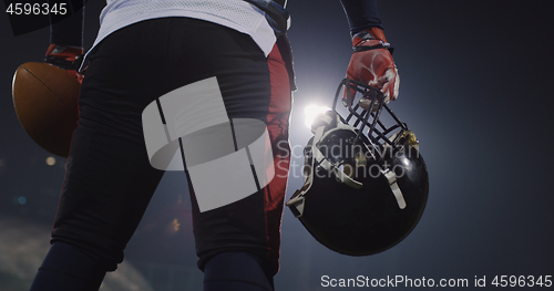 Image of Portrait Of Focused American Football Player