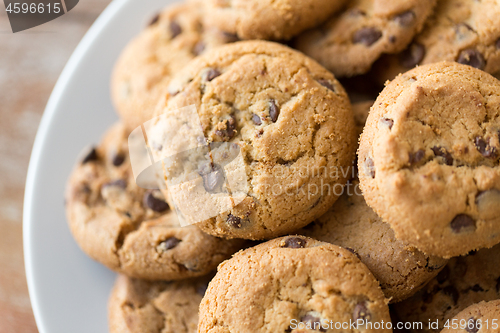 Image of close up of oatmeal cookies on plate