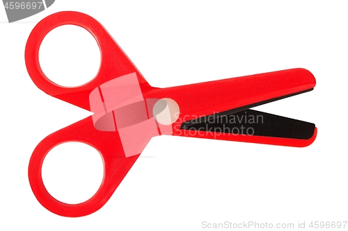 Image of Open scissors on white