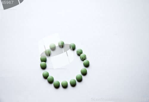 Image of Green Pills In A Circle