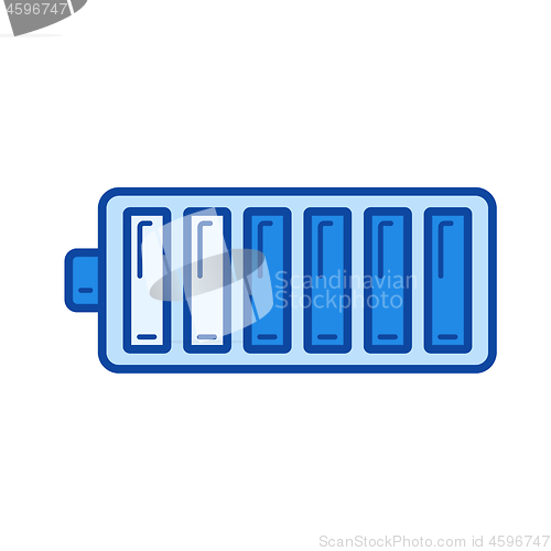 Image of Full battery line icon.