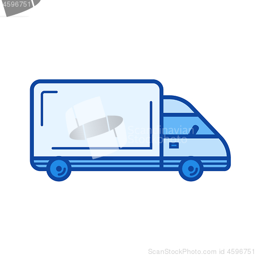 Image of Delivery van line icon.