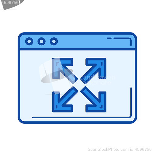 Image of Extend line icon.