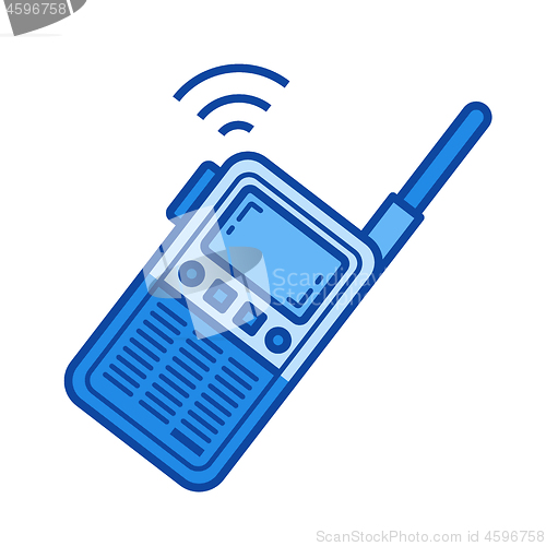 Image of Portable radio set line icon.