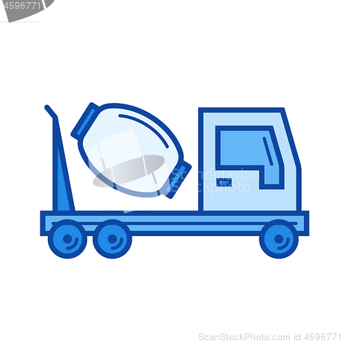 Image of Concrete mixer line icon.