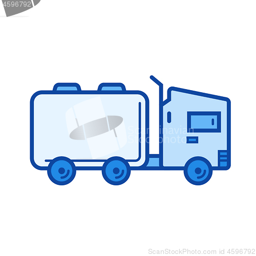 Image of Tank truck line icon.