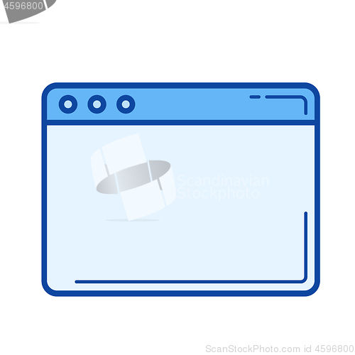 Image of Web window line icon.