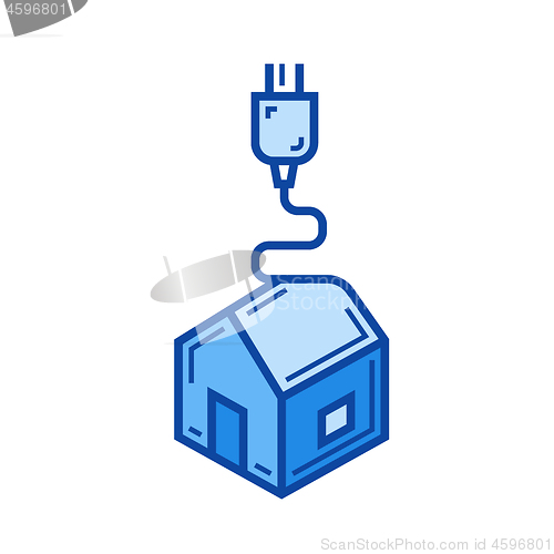 Image of Printing process line icon.