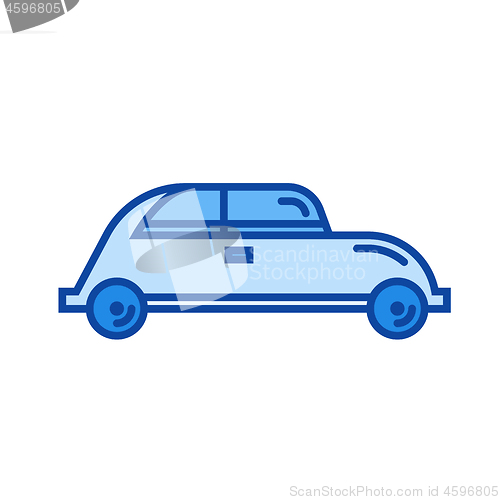 Image of Hatchback car line icon.