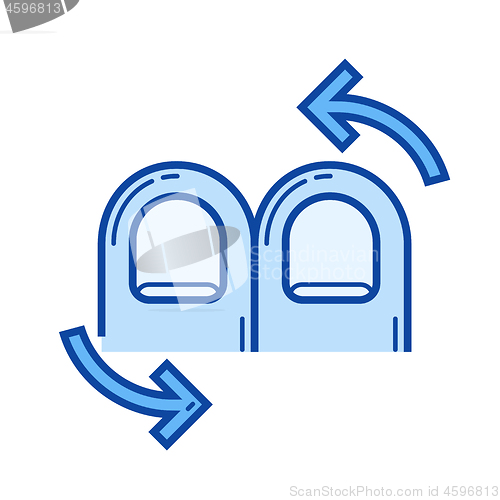 Image of Rotate line icon.