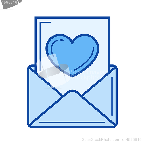 Image of Read email line icon.