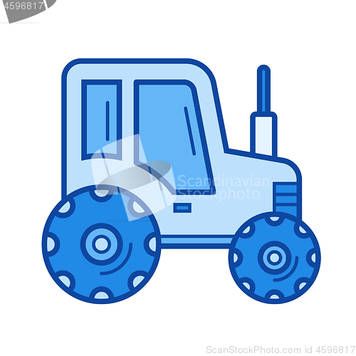 Image of Tractor line icon.