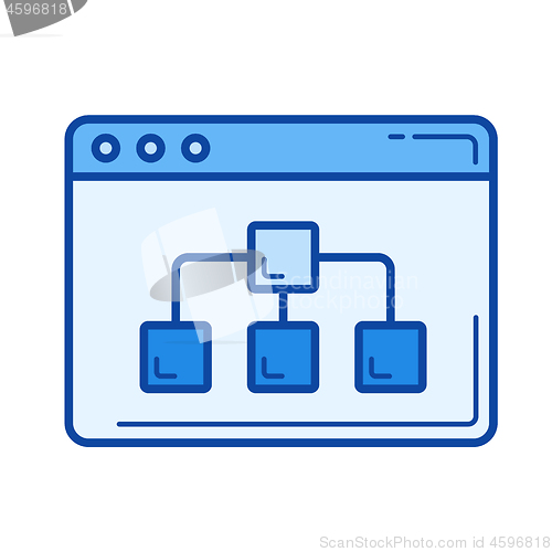 Image of Site map line icon.