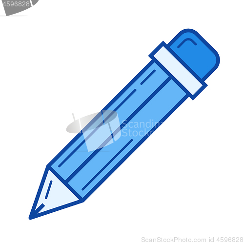 Image of Pencil tool line icon.