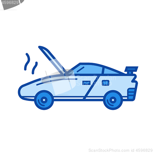 Image of Broken car line icon.