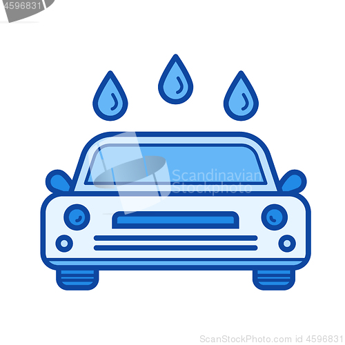 Image of Car wash line icon.