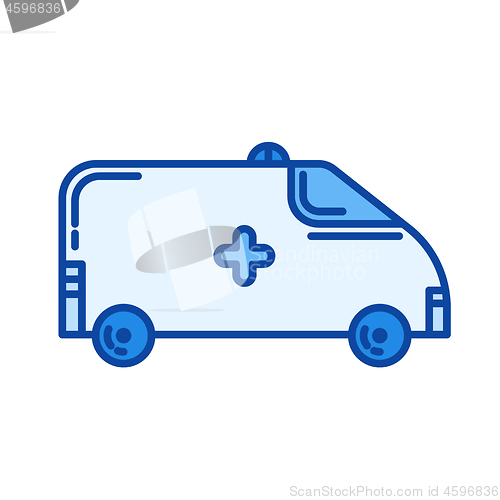 Image of Ambulance line icon.