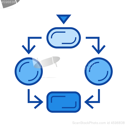 Image of Flow diagram line icon.