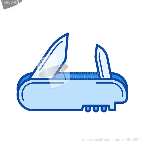 Image of Pocket knife line icon.